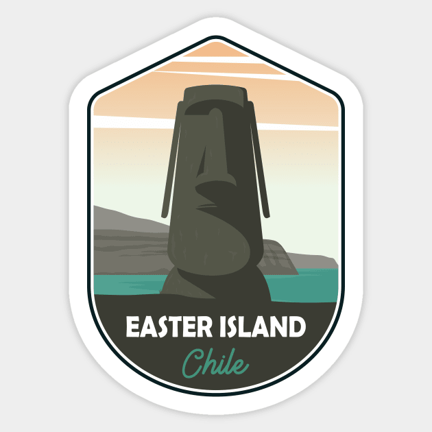 Easter island Sticker by Mark Studio